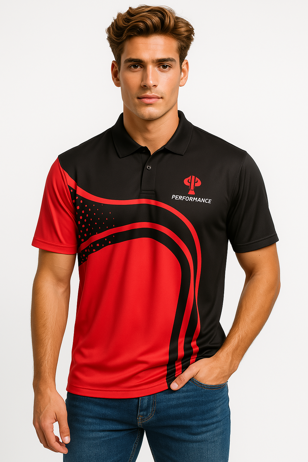 Polo camisero tela dri sublimado para gym